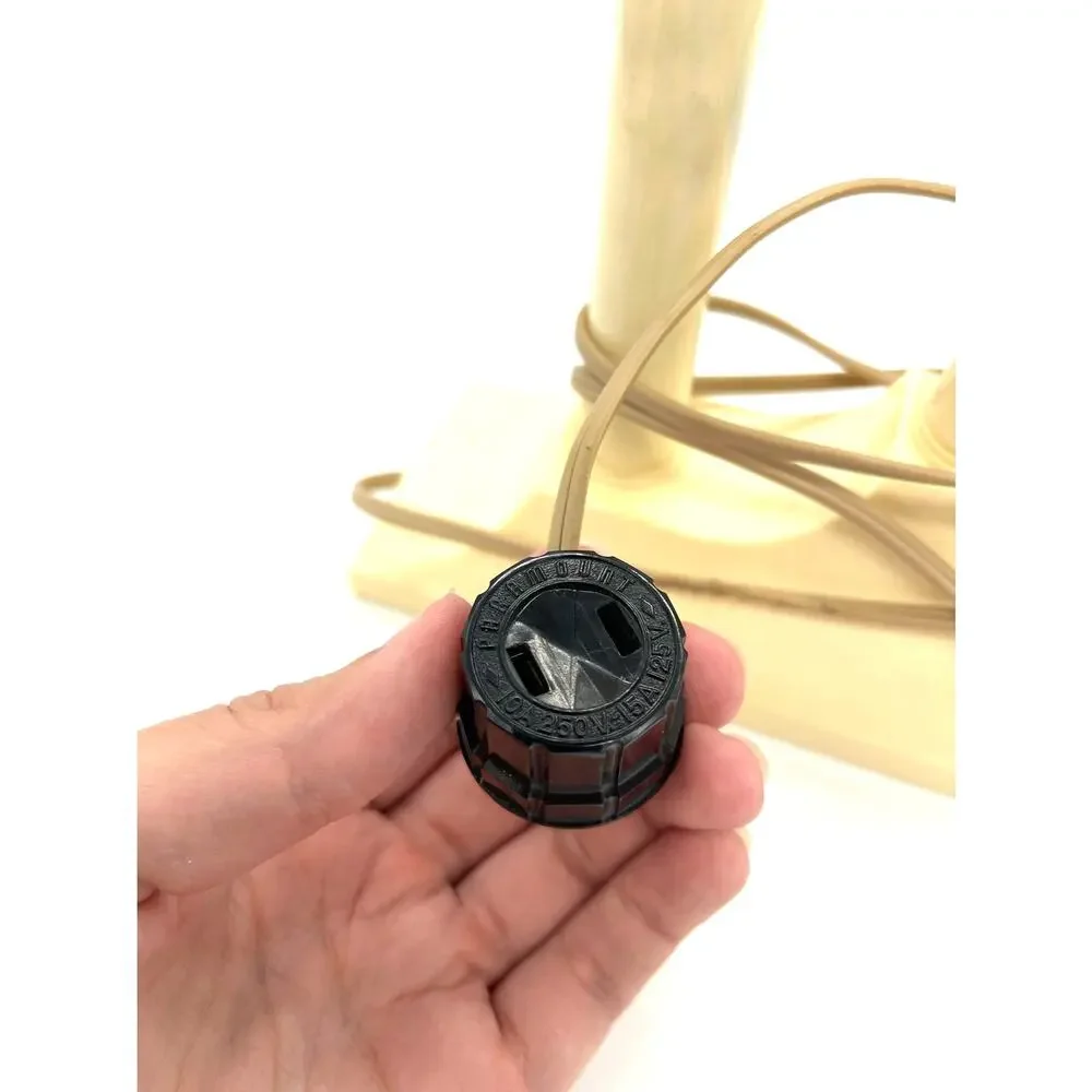 Vintage MCM Candle Candolier Plastic 3 Candle Drip Christmas Electric Light
